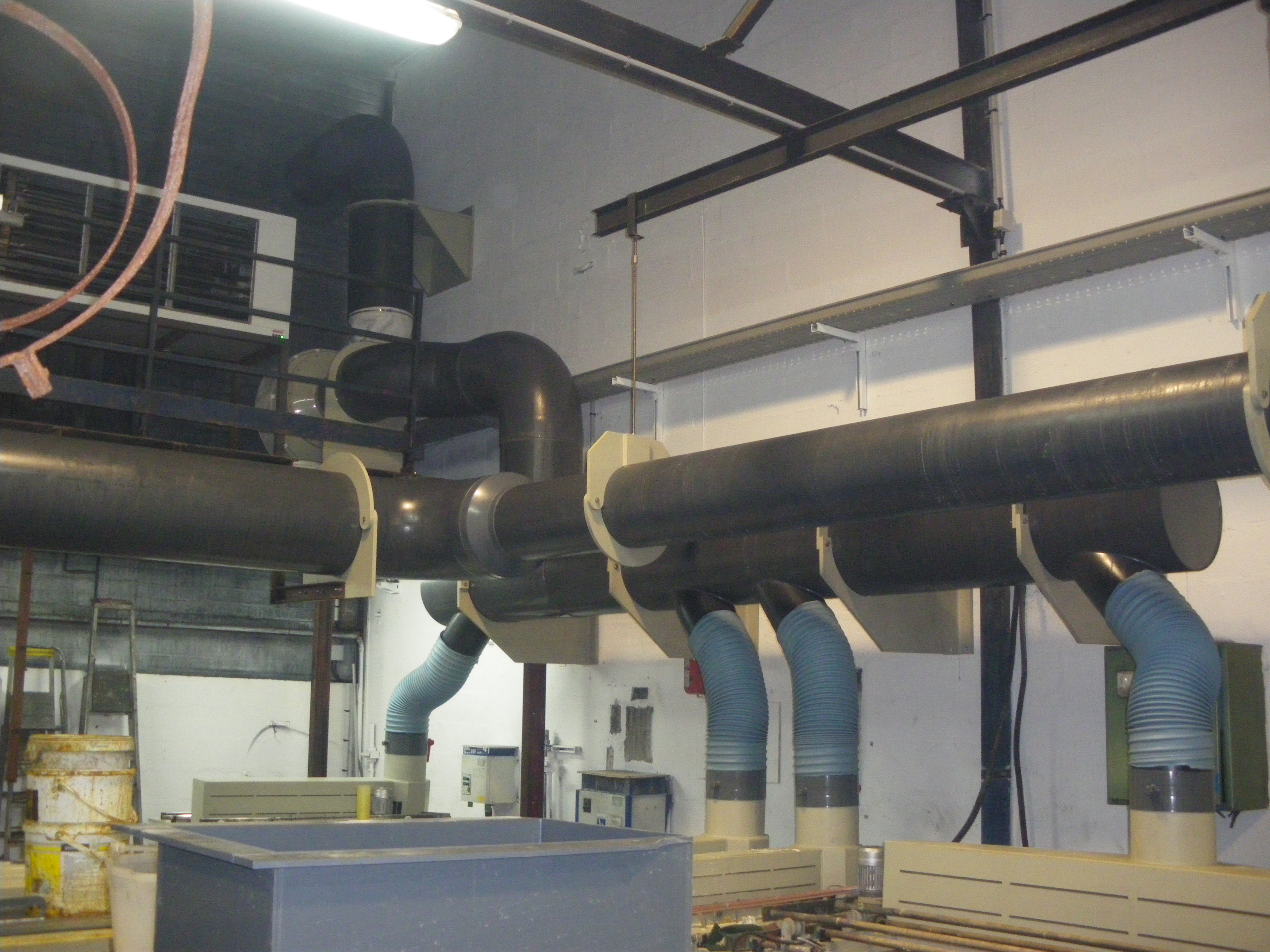 Installation de ventilation en traitement de surface